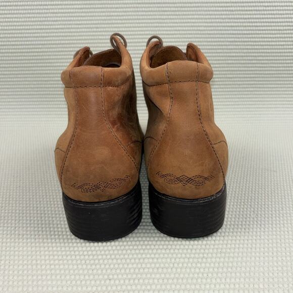 Ariat Lacer Brown Leather Lace Up Western Roper Boots Women’s Size 10B 12225 - Picture 5 of 10